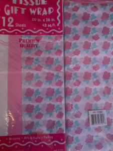 Tissue Gift Wrap - Rose / Floral Tissue Paper